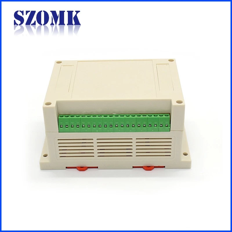 Plastic din-rail enclosure for electronic pcb junction control boxes With terminal blocks