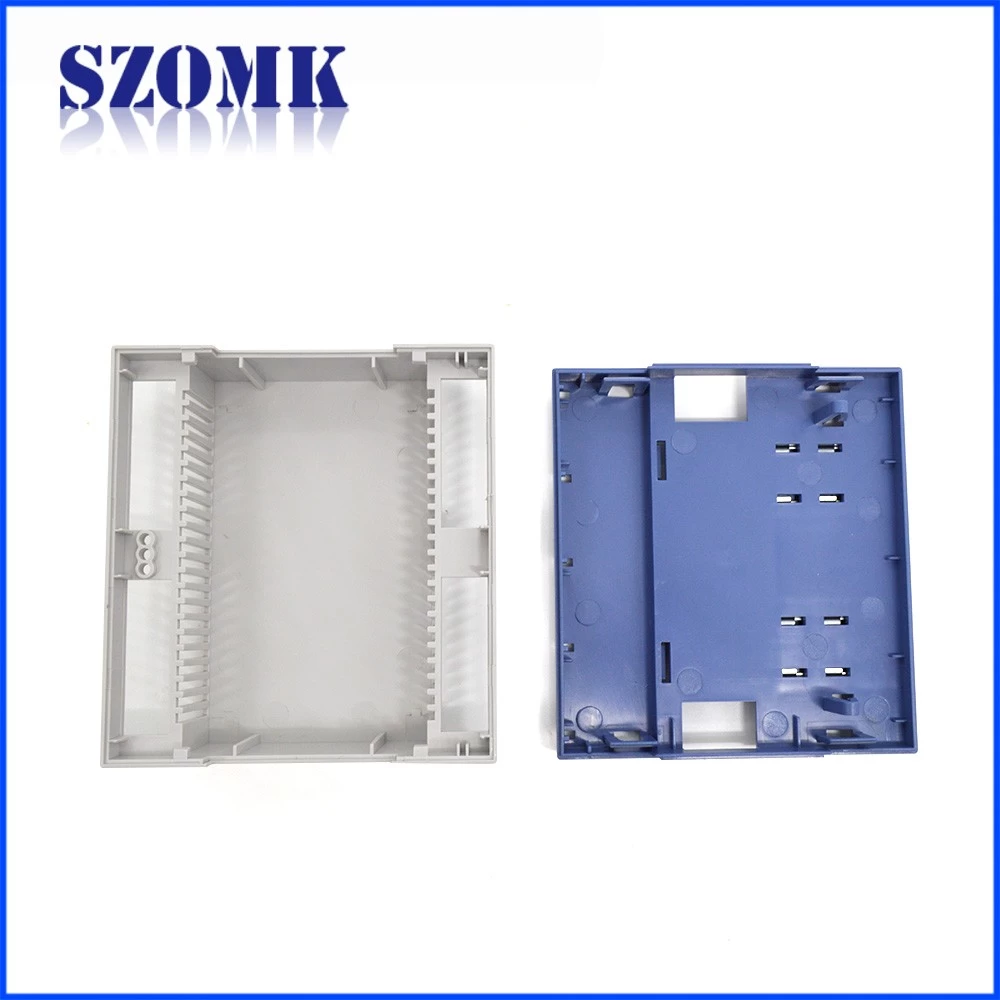 Plastic electronics din rail enclosure for pcb housing PLC device junction box AK-DR-60 120*110*51