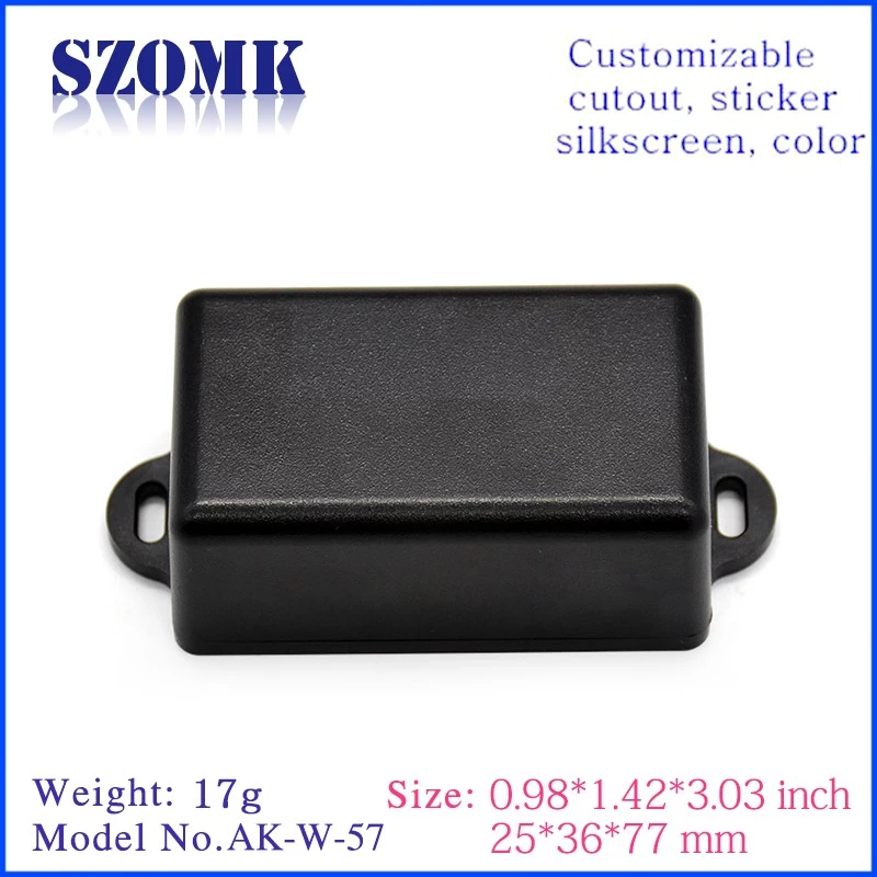 Punching small size plastic enclosure project case junction box DIY for PCB circuit board Split box 25 * 36 * 77mm
