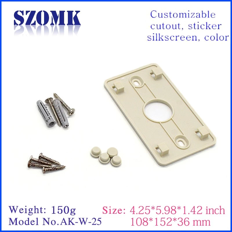 Shenzhen abs electronic plastic enclosure 152X108X36mm molded component wall mounting manufacture/AK-W-25