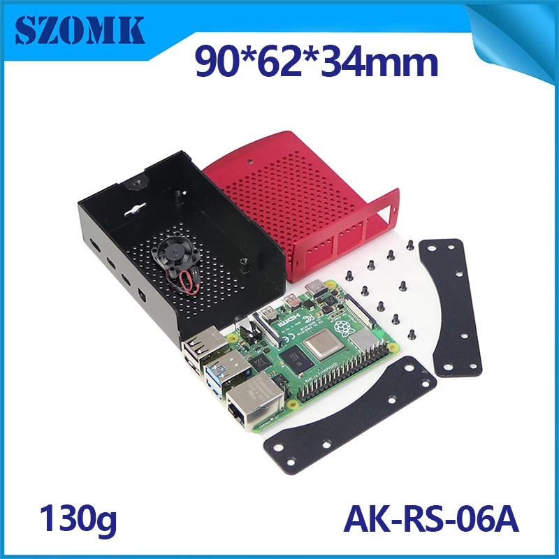 Raspberry Pi 4 Case With Fan And Heatsink Best Cooling For Zero W Camera Argon Hat Passive Sata One Outdoor Enclosure Battery AK-RS-06A
