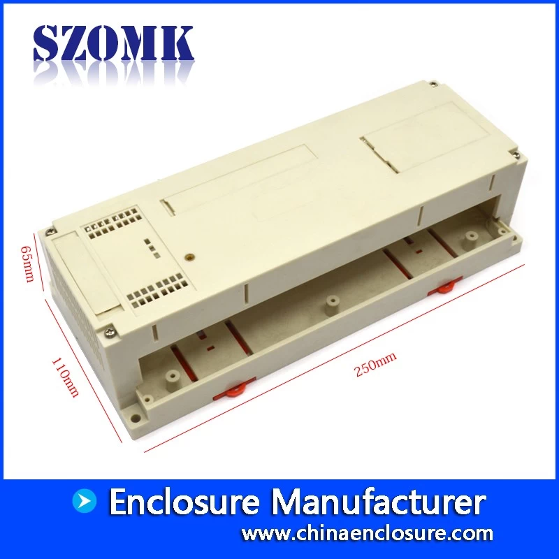 SZOMK Din Rail Electronic Enclosure Project Box Plastic PLC Instrument Case Box AK-P-22 / AK-P-22