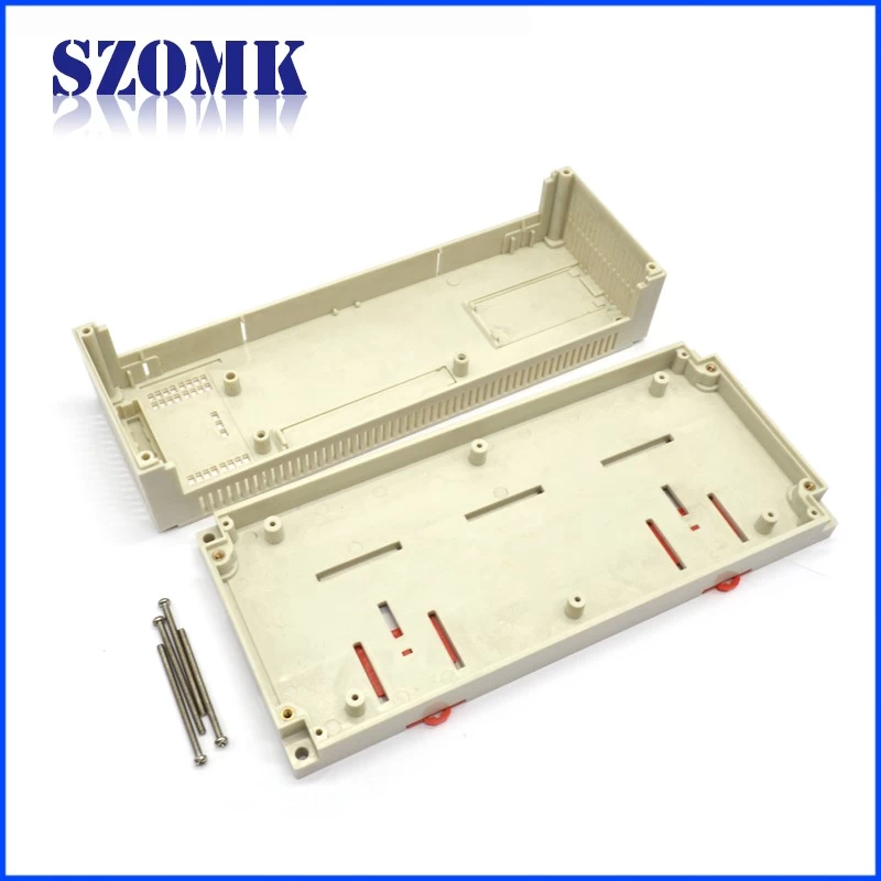 SZOMK Din Rail Electronic Enclosure Project Box Plastic PLC Instrument Case Box AK-P-22 / AK-P-22