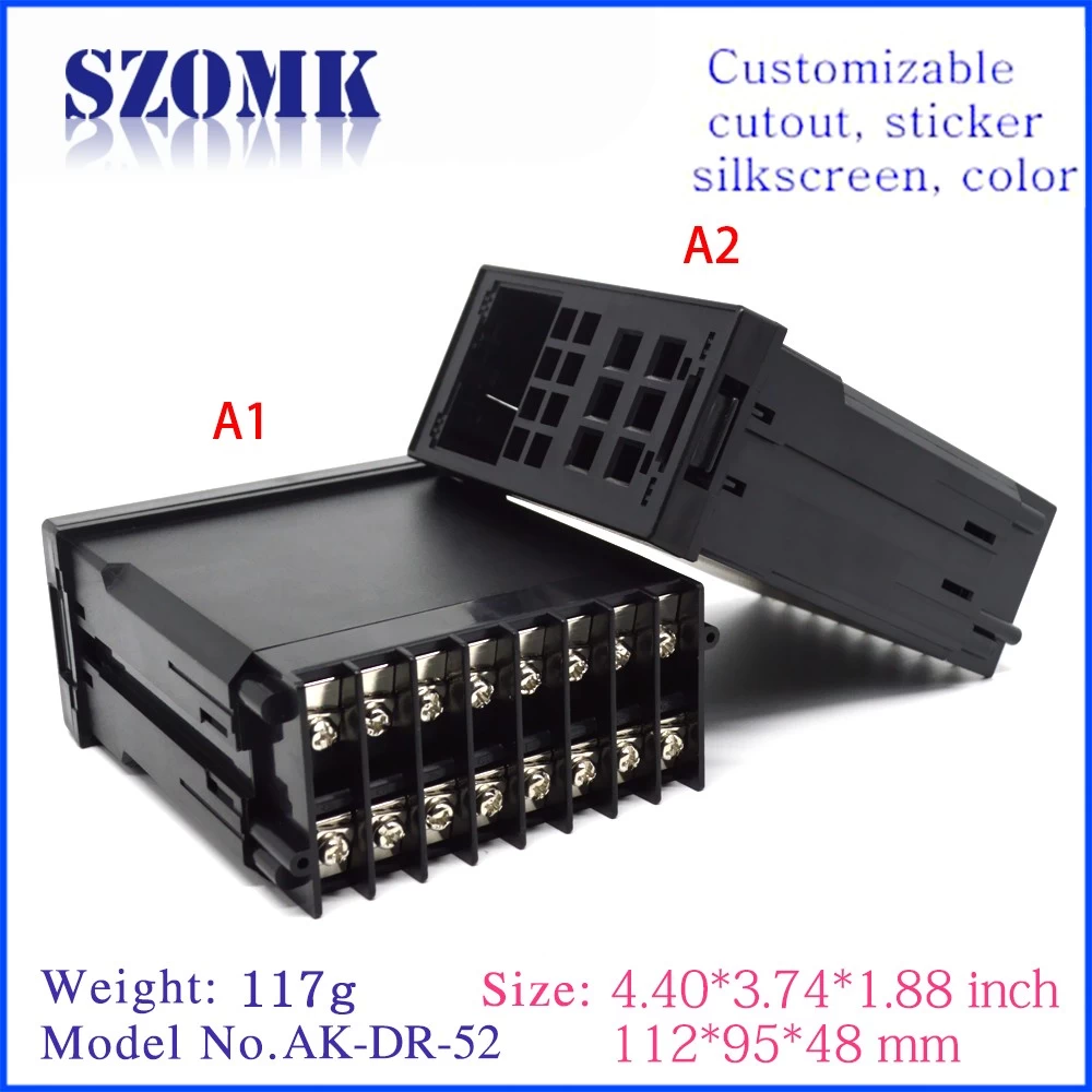SZOMK Strong  Plastic Container Whosale Plastic Stock Crates Stacking  Industry Box supplier AK-DR-52   112*95*48mm
