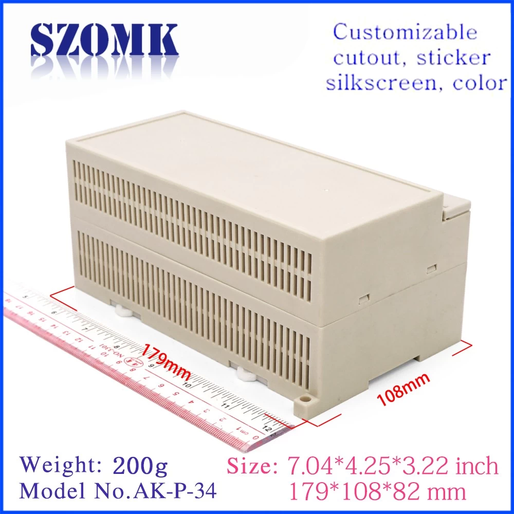 SZOMK abs plastic enclosure PCB board holder junction box for electronics AK-P-34 300x110x60mm