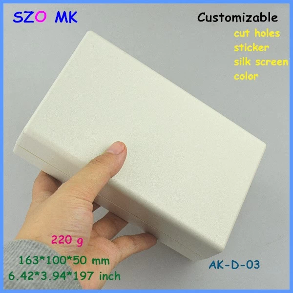 SZOMK abs plastic enclosure desktop box housing for electronic PCB AK-R-03 163*100*50mm
