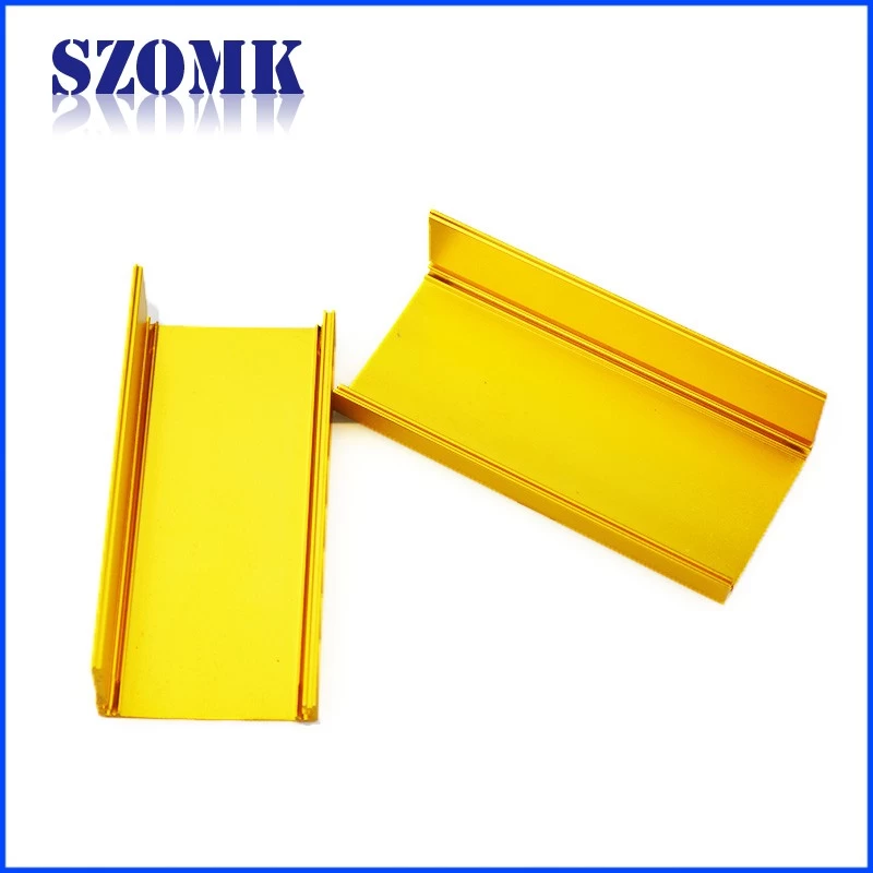 SZOMK gold color 38 * 52 * 110mm C8 manufacturing diecast aluminum box electronic instrument enclosure