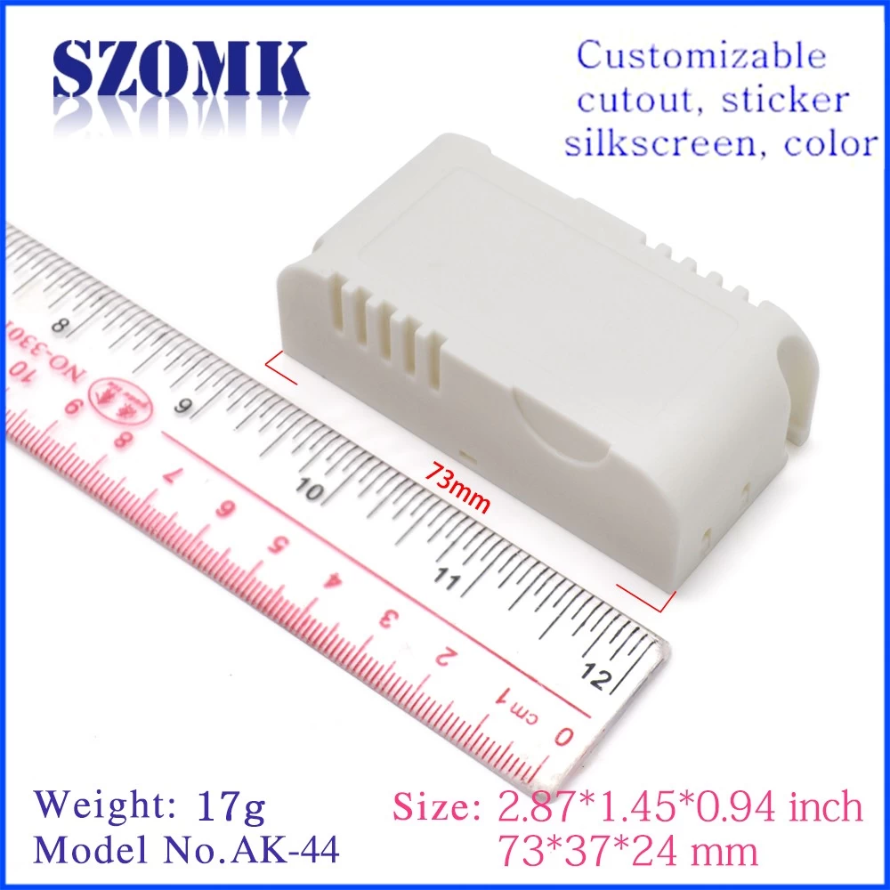 SZOMK guangdong supplier plastic controller housing box LED power supplier size 73*37*24mm