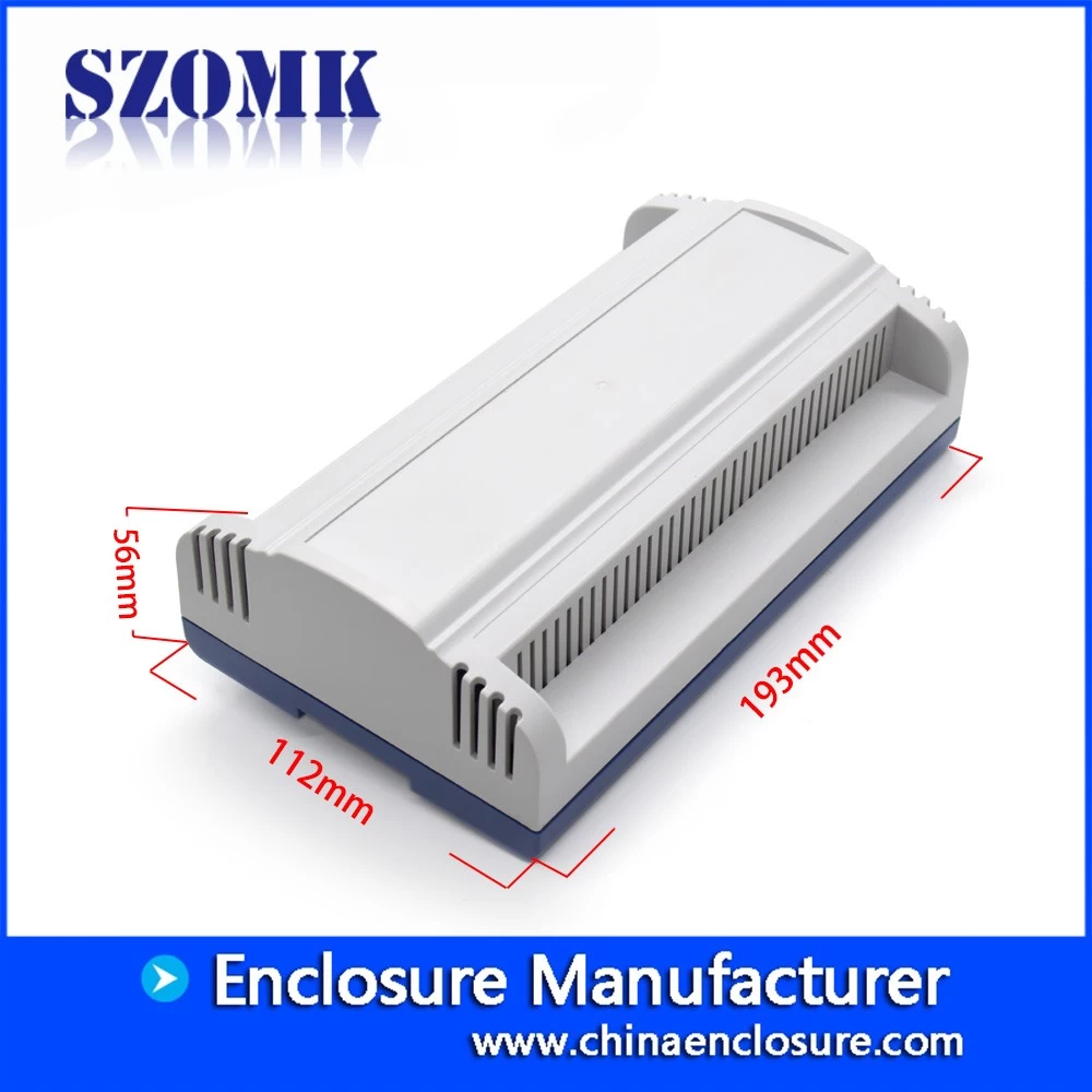 SZOMK high quality plastic box din rail electronic enclosure controller casing/107*112*56mm/AK-DR-56