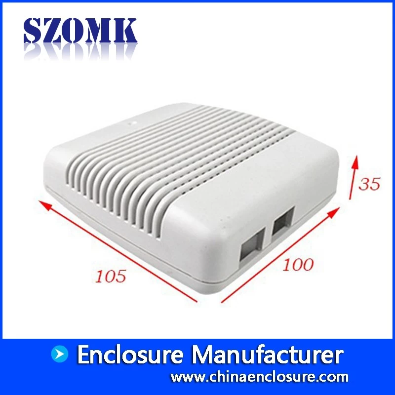 SZOMK manufacture customized plastic din rail casing junction box shenzhen connector for PCB AK-R-21 105x100x35mm