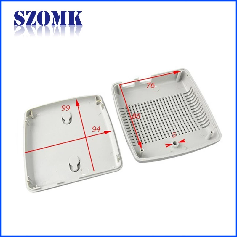 SZOMK manufacture customized plastic din rail casing junction box shenzhen connector for PCB AK-R-21 105x100x35mm