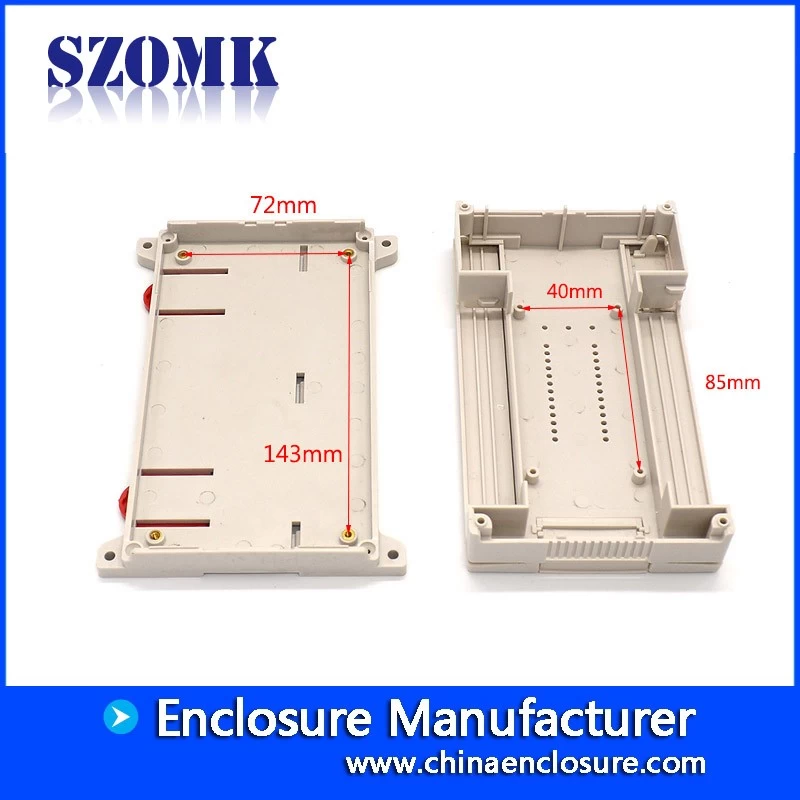SZOMK manufacture supplier electronic plastic din rail enclosure for pcb AK-P-19 168*115*40 mm