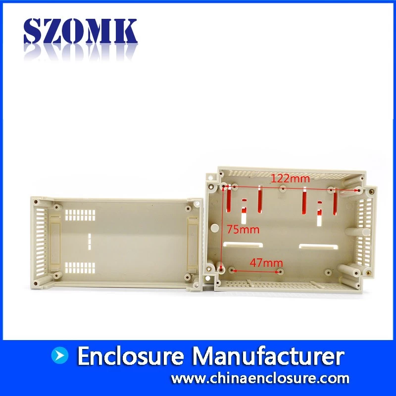 SZOMK new plc din rail plastic enclosure small plastic control box with terminal block