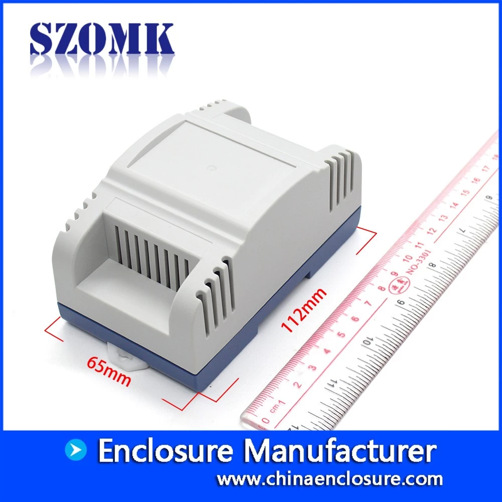 China SZOMK plastic project din rail box instrument housing PLC enclosure/AK-DR-59/112*65*56mm manufacturer