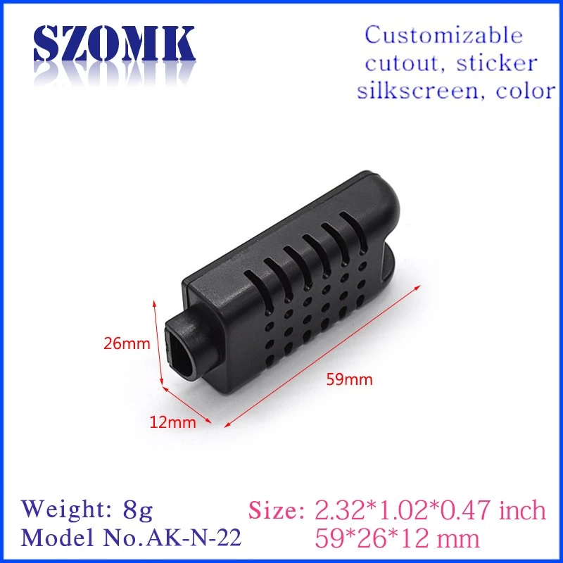 SZOMK plastic small humidity sensor connection box  AK-N-22 80x80x27mm