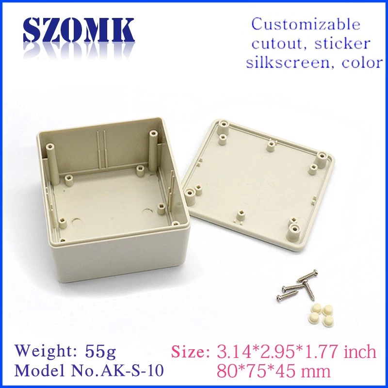 SZOMK small electronic enclosure ABS plastic GPS case for sensors AK-S-10 80x75x45mm