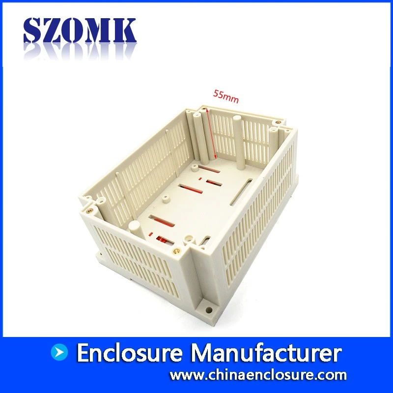 SZOMK unique design plastic din rail industrial housing case  connector for electronic AK-P-16 155*110*110mm