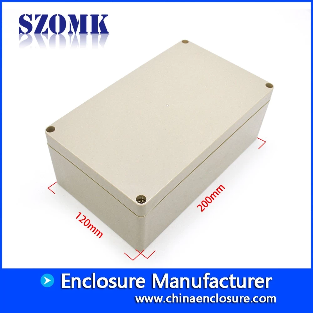 Shenzhen IP65 high quality outdoors 200X120X72mm abs plastic junction waterproof enclosure supply/AK-B-1