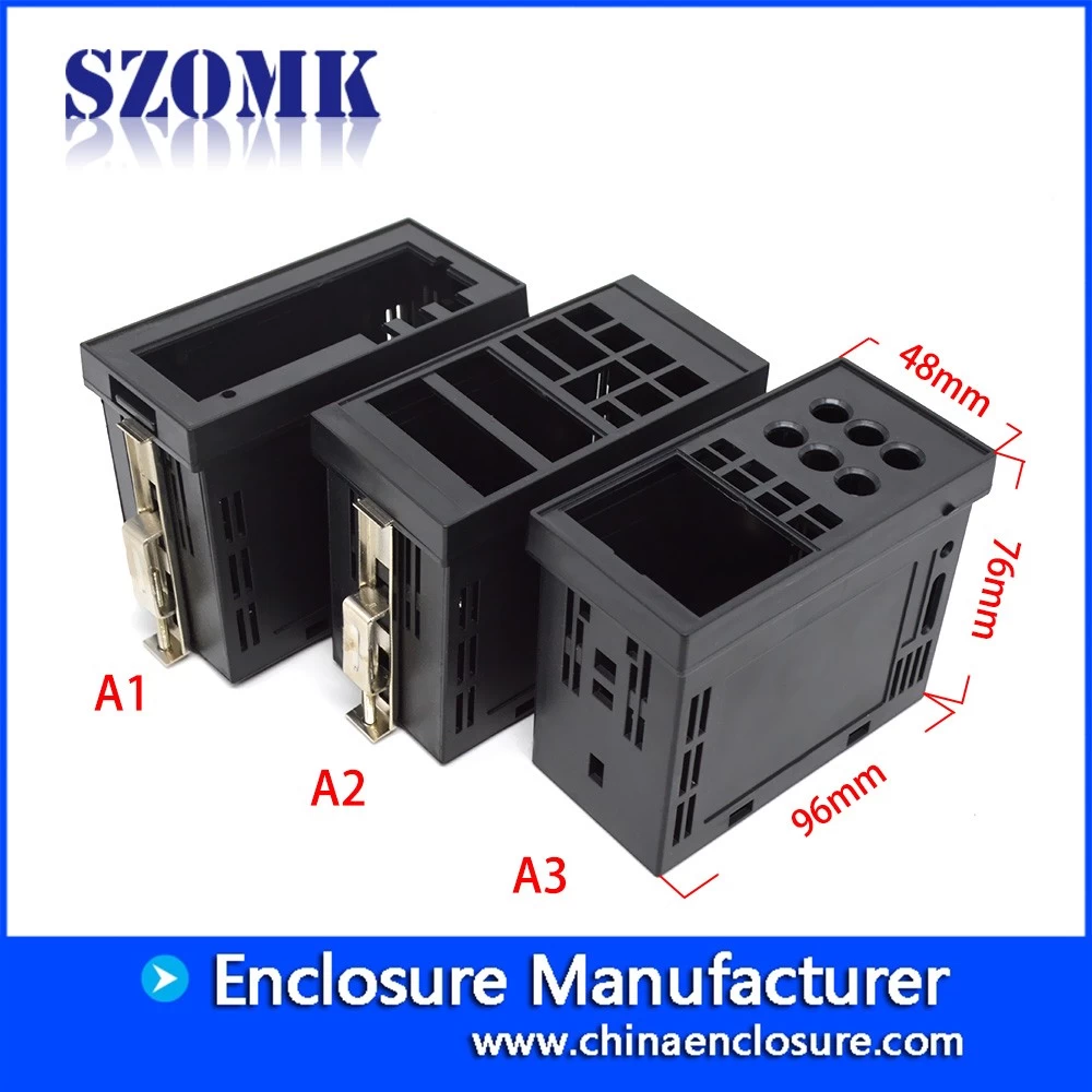 Shenzhen best selling hot chinese products two types din rail termination box plastic enclosure manufacturer AK-DR-55  96*48*76mm