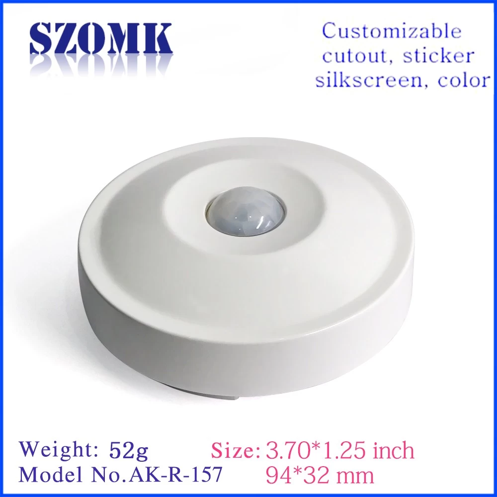Shenzhen hot sale round sensor box base custom access control RFID enclosure manufacturer AK-R-157 94*32mm