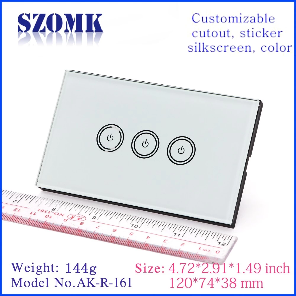 Shenzhen new design abs plastic with glass cover access control 120X74X38mm enclosure supply/AK-R-161