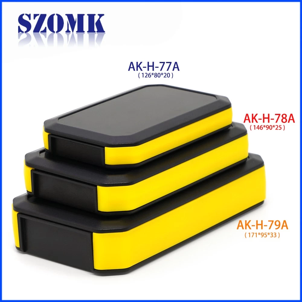 Small order OEM colorful handheld plastic enclosure for remote AK-H-77a 126*80*20mm