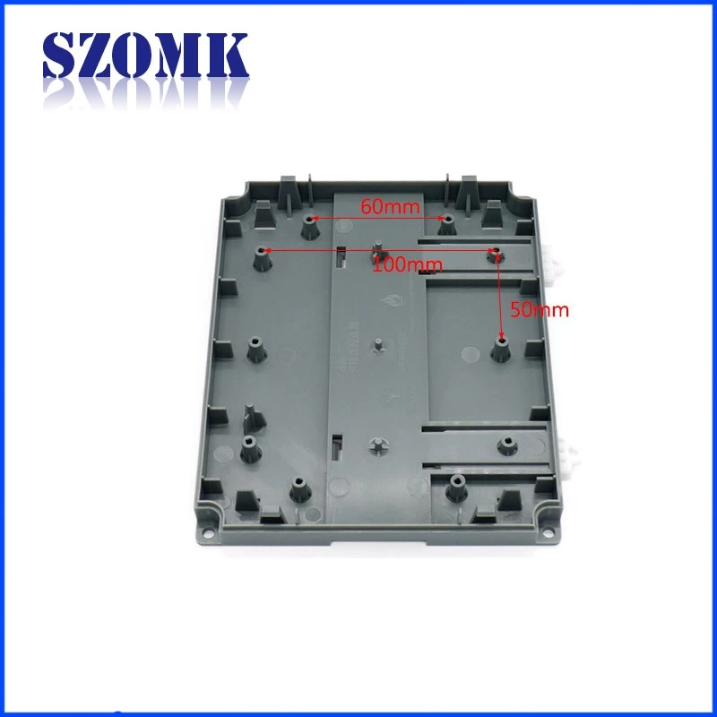 Szomk Fire-retardant material switch box din rail enclosure for pcb AK80008 173.8*138.5*57mm