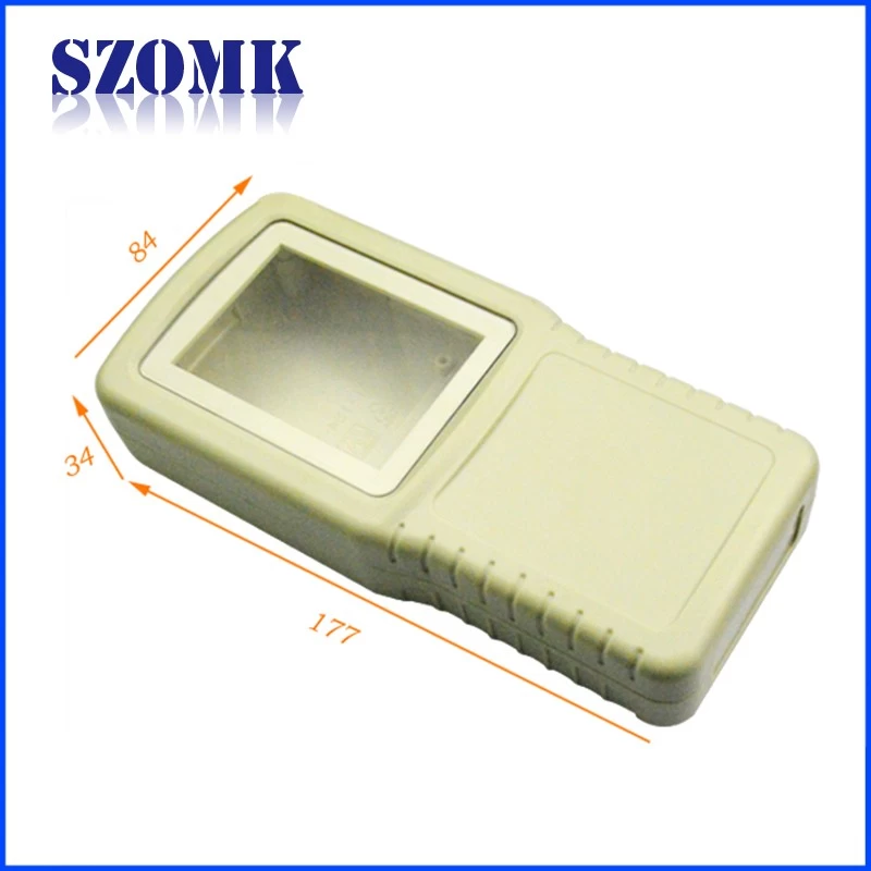 Szomk abs plastic handheld enclosure with lcd display screen AK-H-56 177*84*34mm