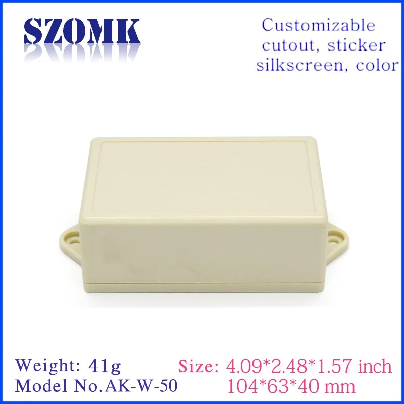 Szomk electronics outlet enclosure 104 * 63 * 40mm plastic box enclosure electronics switch box diy plastic housing AK-W-50
