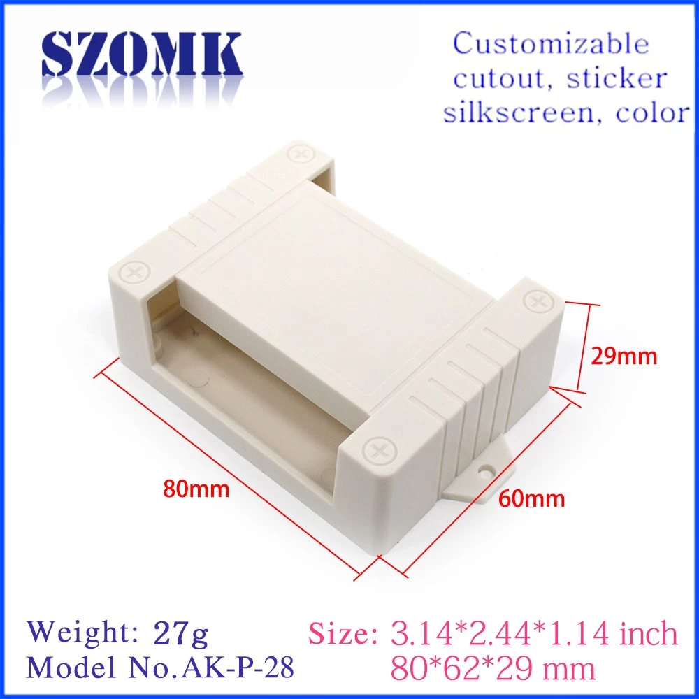 Wall mounted plastic din rail  PLC housing case for electronic instrument/AK-P-28