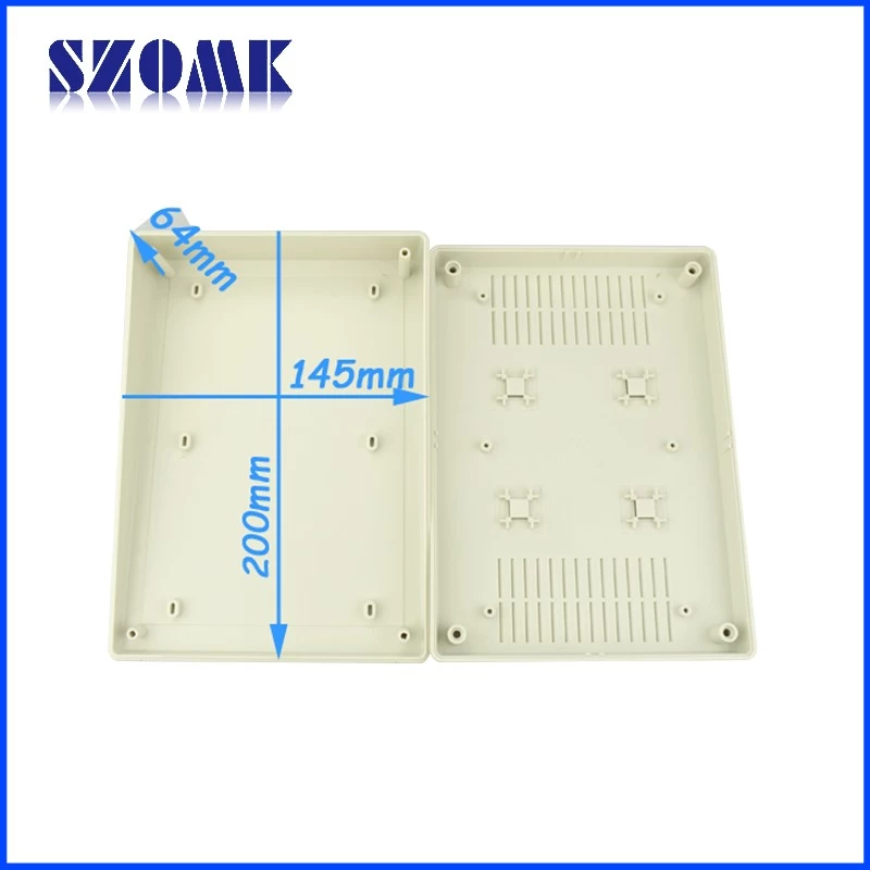 Wall mounted plastic instrument case housing for electronics PCB enclosure AK-W-18