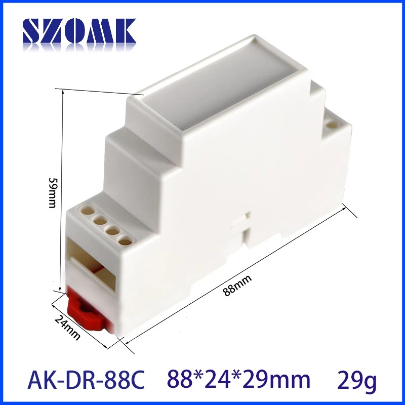 abs plastic box din rail enclosure electronic equipment industrial box AK-DR-88C