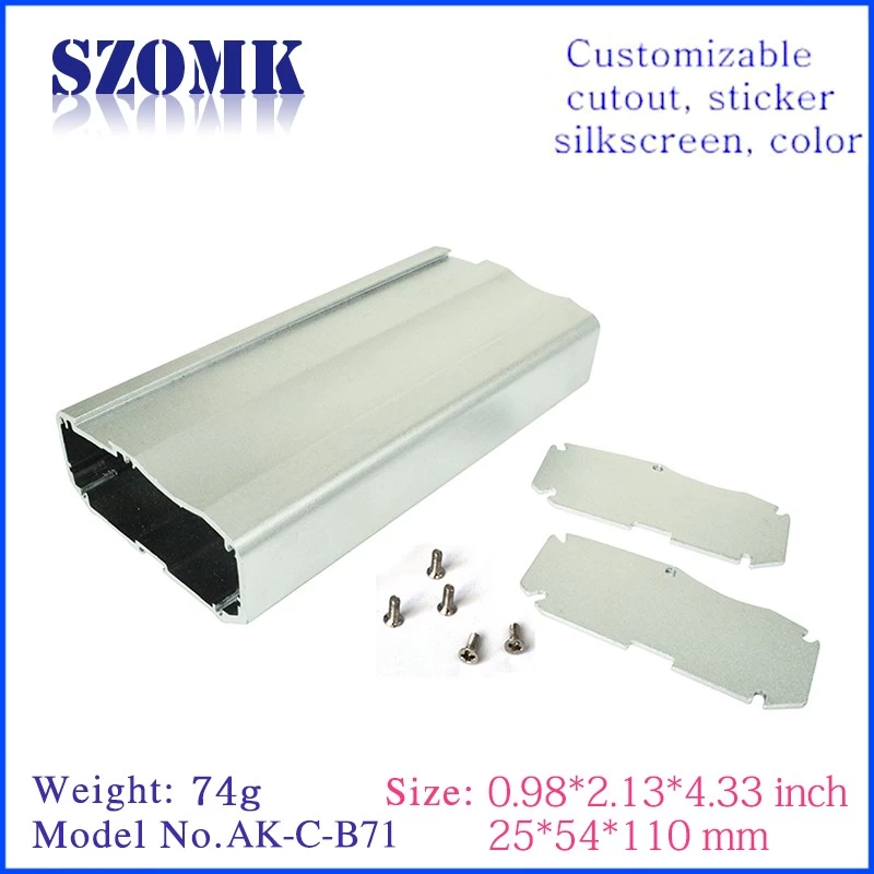 China high quality 25X54X110mm aluminum instrument electronic project enclosure supply/AK-C-B71