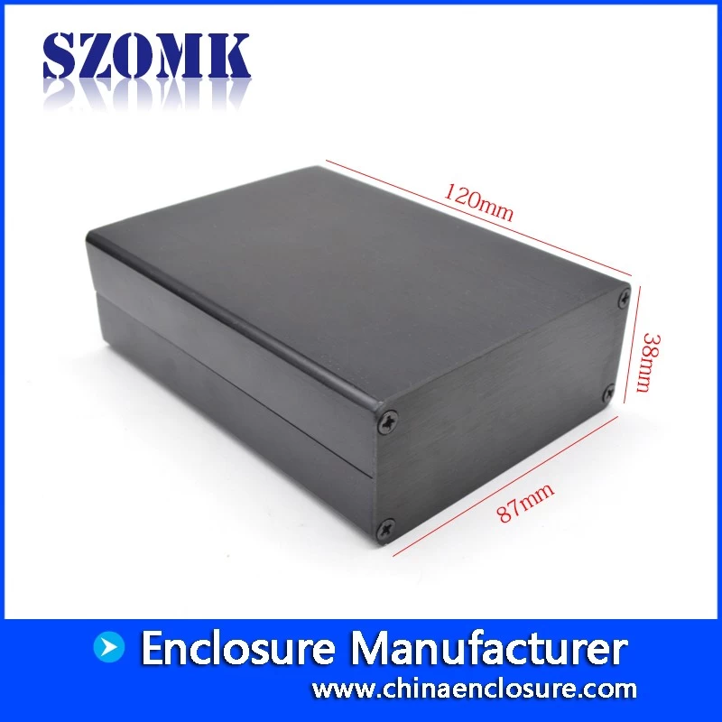 black aluminum project box enclosure case for electronnis AK-C-C77 38*87*120mm