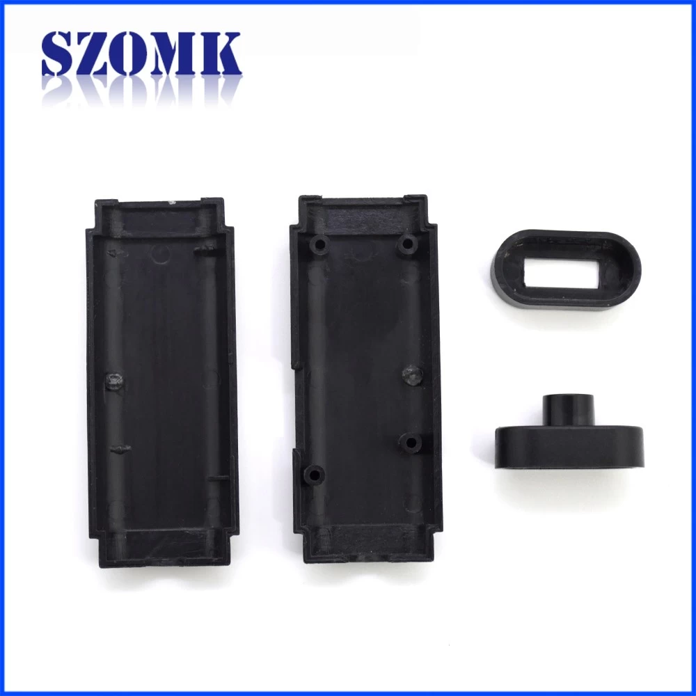 customized black line junction enclosure electronic pcb housing size 65*23*12mm