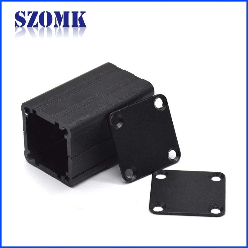 customized enclosure parts cnc milling black anodizing aluminum circuit board cases  AK-C-C48  25 X 25 X free mm