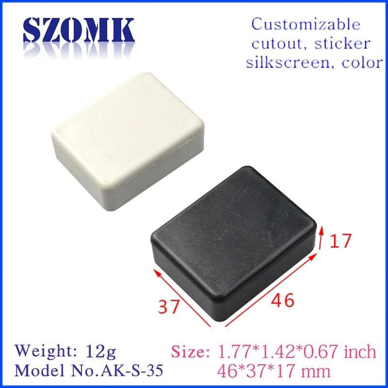 design plastic box electronics plastic enclosure from SZOMK  AK-S-35   17*37*46mm
