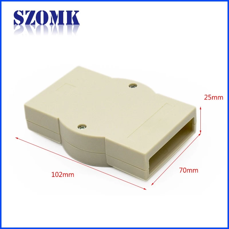 China hot sale electrical 107X70X25mm abs plastic din rail enclosure supply/AK-DR-08