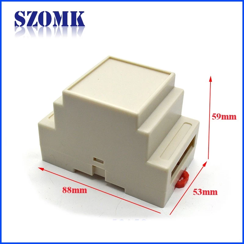 electronic plastic industrial din rail switch boxes for pcb /AK-DR-02 88*53*59mm