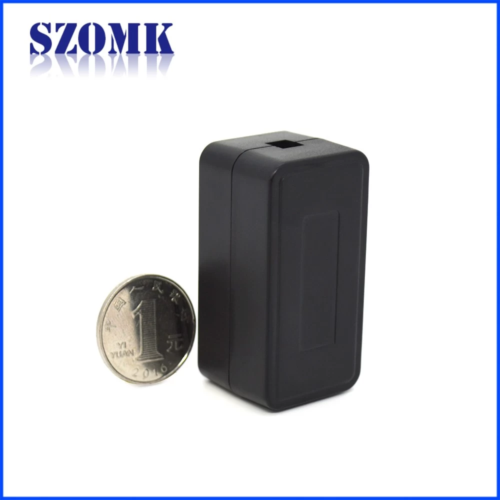 high quality black standard plastic enclosure with connection port for pcb supplier AK-S-119  55*28*26mm