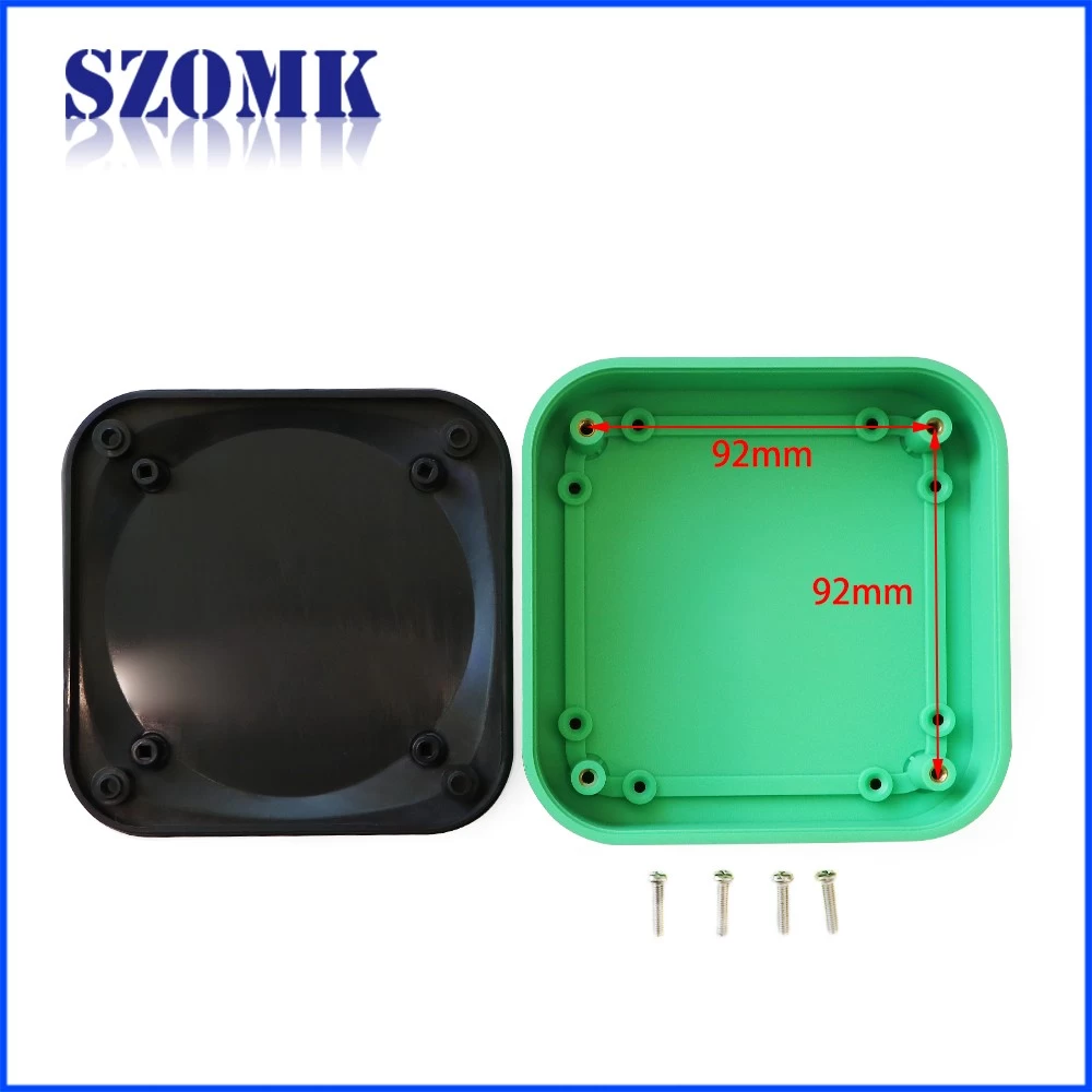 high quality custom square plastic junction box electronic enclosure AK-S-123 98*98*32mm