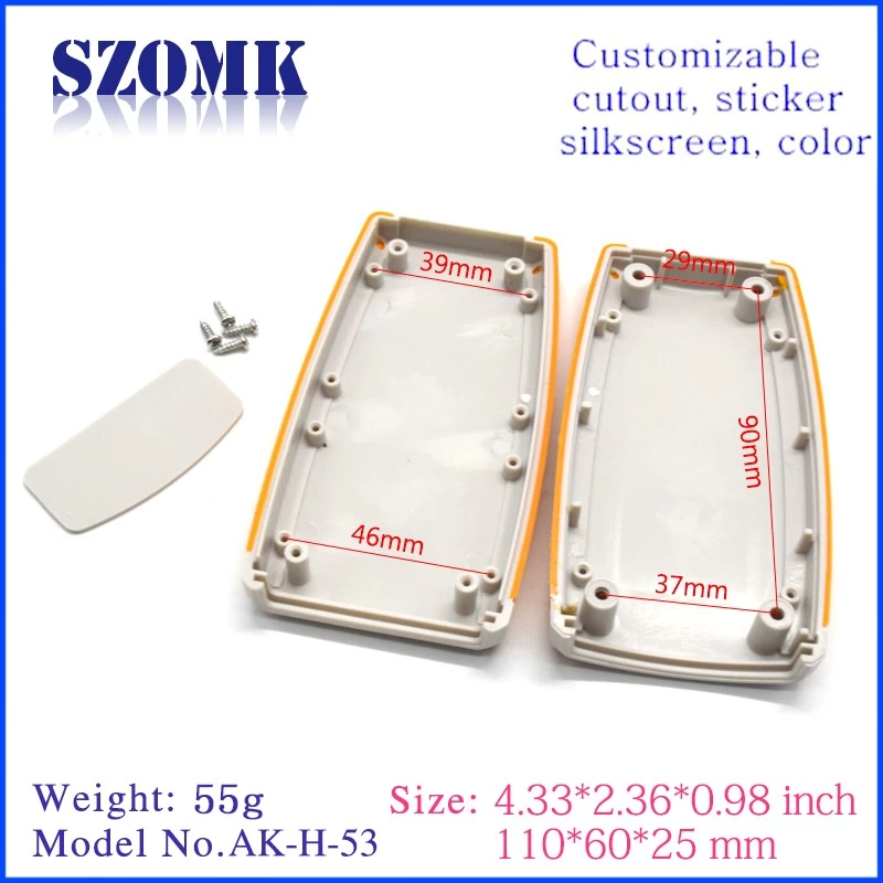 high quality handhelp plastic enclosure for industrial electronics AK-H-58 110*60*25mm