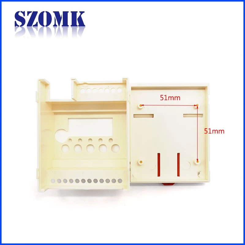industrial plastic din rail enclosure plastic enclosure for electronic project with 93*72*59mm