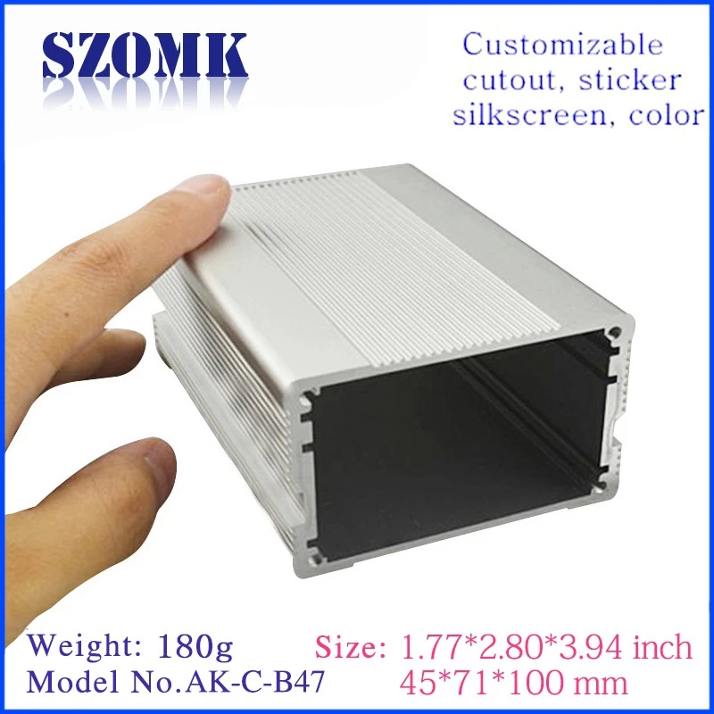 industrial project electronic diy aluminum extrusion box for pcb AK-C-B47 45*71*100mm
