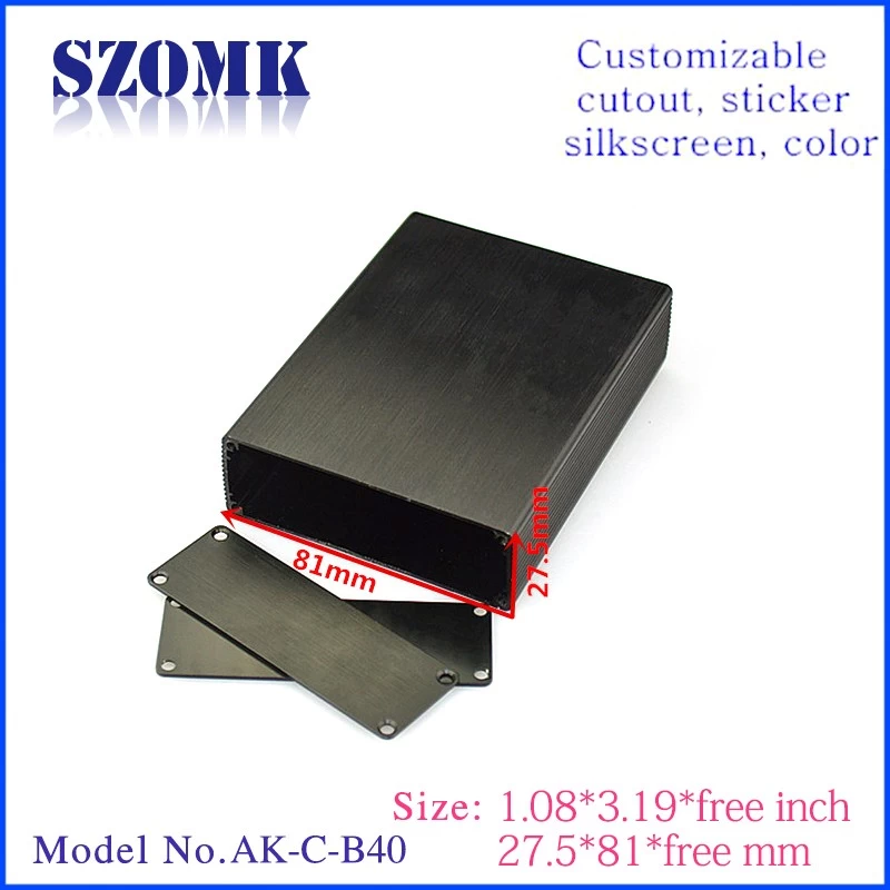 manufacture aluminum electronic enclosure for electronic component aluminum casing with 27.5*81*free