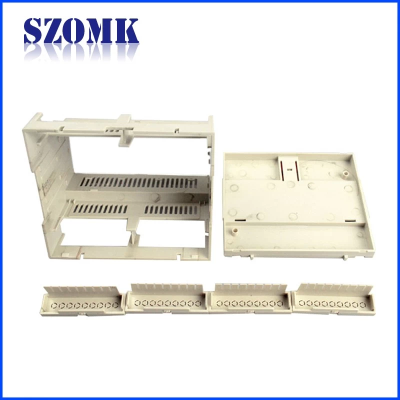 manufature industial plastic din rail enclosure for electronic project from szomk with 106*90*75mm