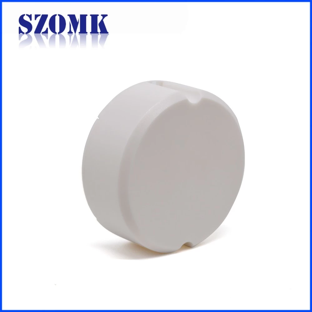 new type small plastic electronical round LED enclosure for power supply AK-37 65*25mm