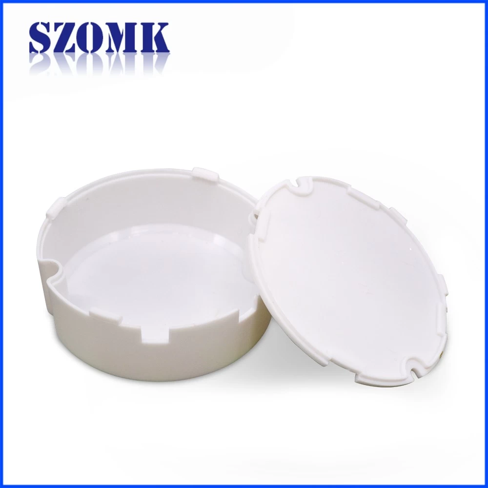 new type small plastic electronical round LED enclosure for power supply AK-37 65*25mm
