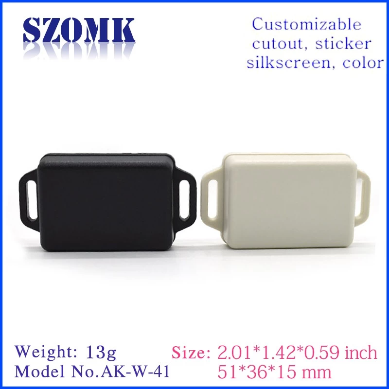 plastic abs standard enclosure for electronics enclosure 41*41*20mm instrument electronics box plastic housing for PCB abs plastic enclosure