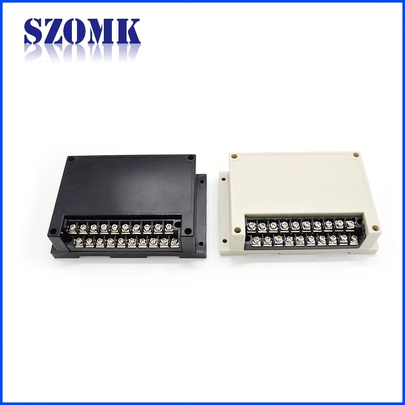 plastic din rail box with terminal block  for electronic equipment AK-P-07A